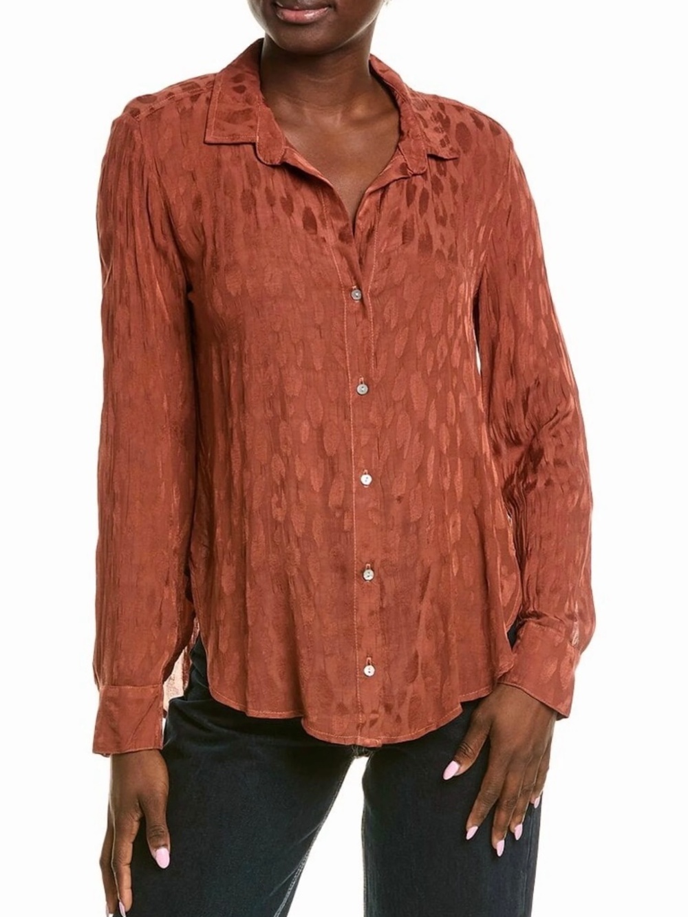 Bella Dahl button up in a beautiful rust colour